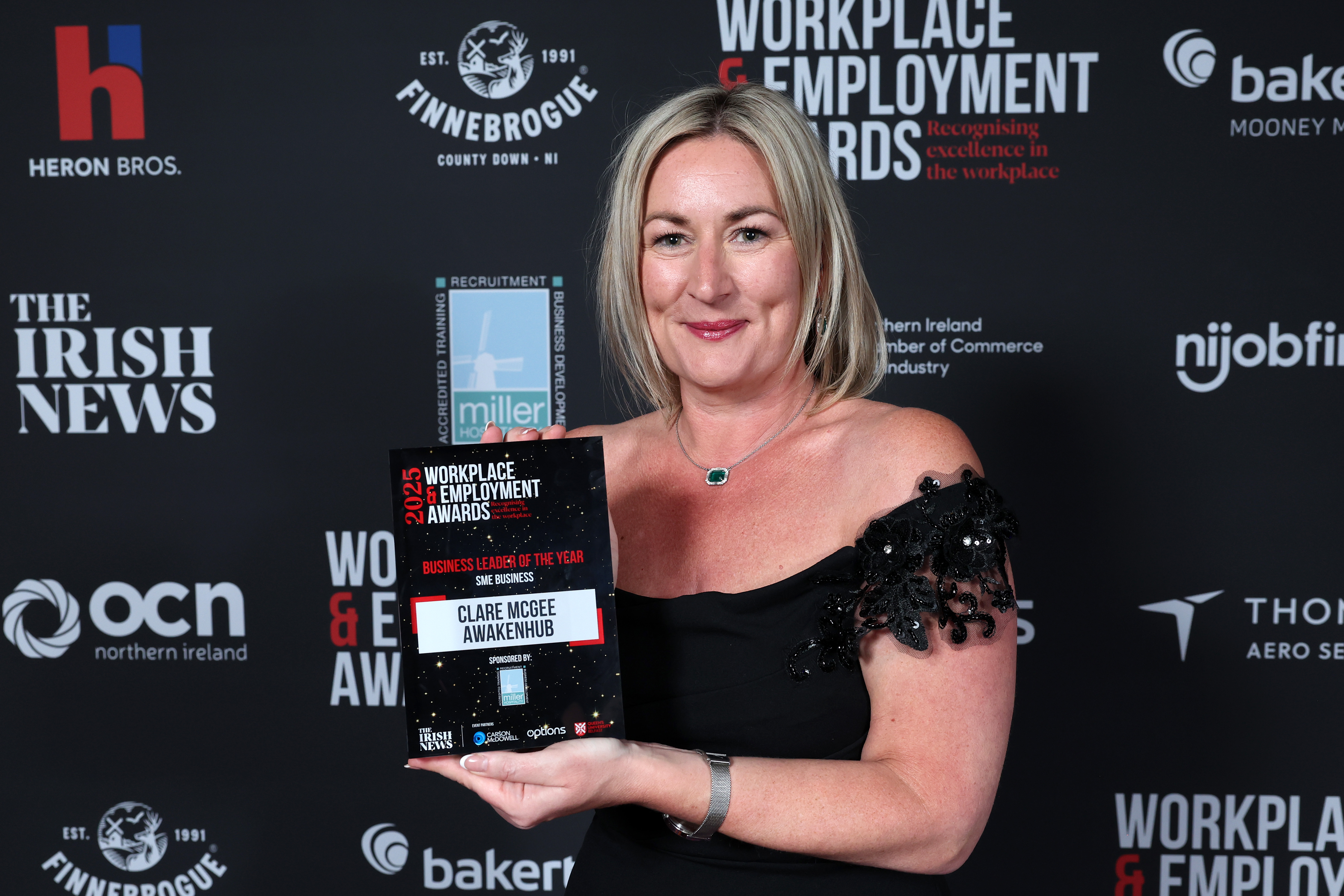 AwakenHub's Clare McGee named Business Leader of the Year at Irish News Awards Image